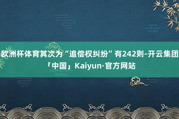 欧洲杯体育其次为“追偿权纠纷”有242则-开云集团「中国」Kaiyun·官方网站