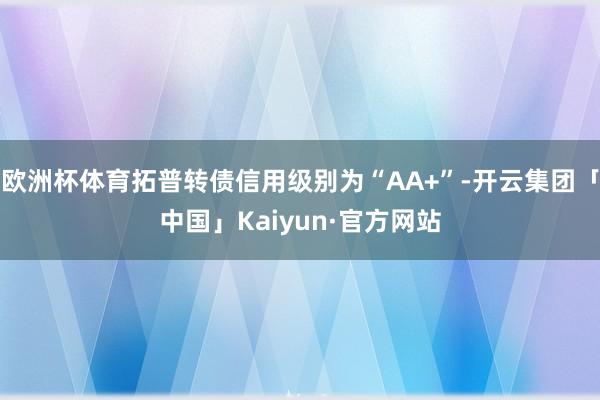 欧洲杯体育拓普转债信用级别为“AA+”-开云集团「中国」Kaiyun·官方网站