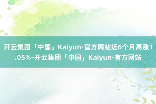 开云集团「中国」Kaiyun·官方网站近6个月高涨1.05%-开云集团「中国」Kaiyun·官方网站