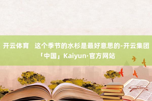 开云体育   这个季节的水杉是最好意思的-开云集团「中国」Kaiyun·官方网站