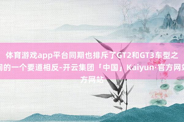 体育游戏app平台同期也排斥了GT2和GT3车型之间的一个要道相反-开云集团「中国」Kaiyun·官方网站