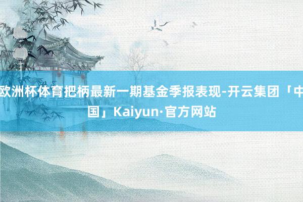 欧洲杯体育把柄最新一期基金季报表现-开云集团「中国」Kaiyun·官方网站