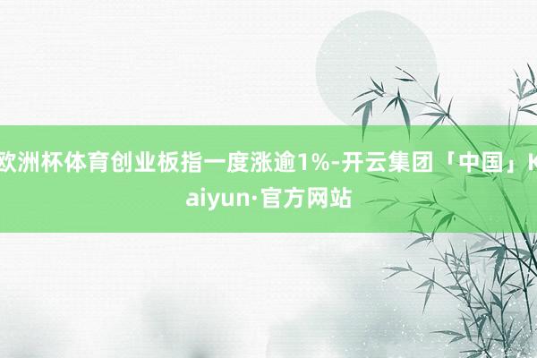 欧洲杯体育创业板指一度涨逾1%-开云集团「中国」Kaiyun·官方网站